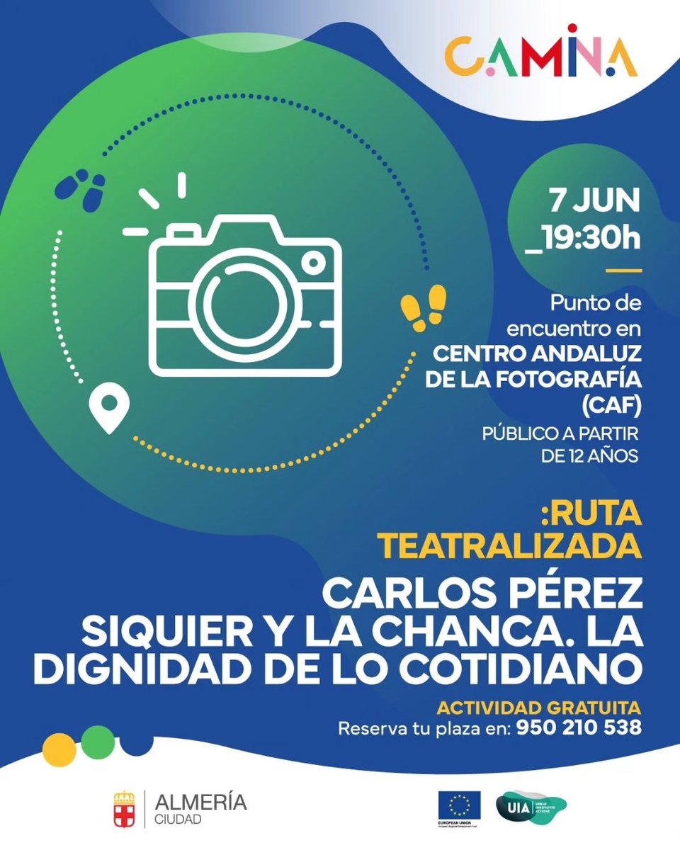 👨‍👩‍👧‍👦 ¡Planazo para este viernes con esta ruta gratuita!

📸 Redescubre la Chanca en color acompañando a la Niña Blanca, protagonista de las fotos de Siquier.

📱Reservas: 950 210 538.

<a href="/aytoalm/">Ayuntamiento de Almería</a>