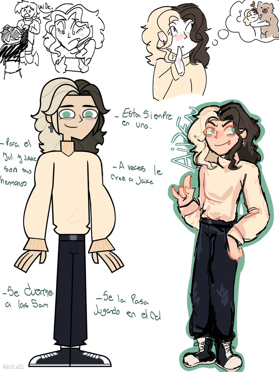 Apolo_aish's tweet photo. LES PRESENTO MI AU🐺
En este au jake esta obsesionado con los licantripos y no va a parar hasta encontrarse con uno ^^ 
°
•
#dctwt #disventurecamp #disventurecampallstars https://t.co/YfEhahFkkI