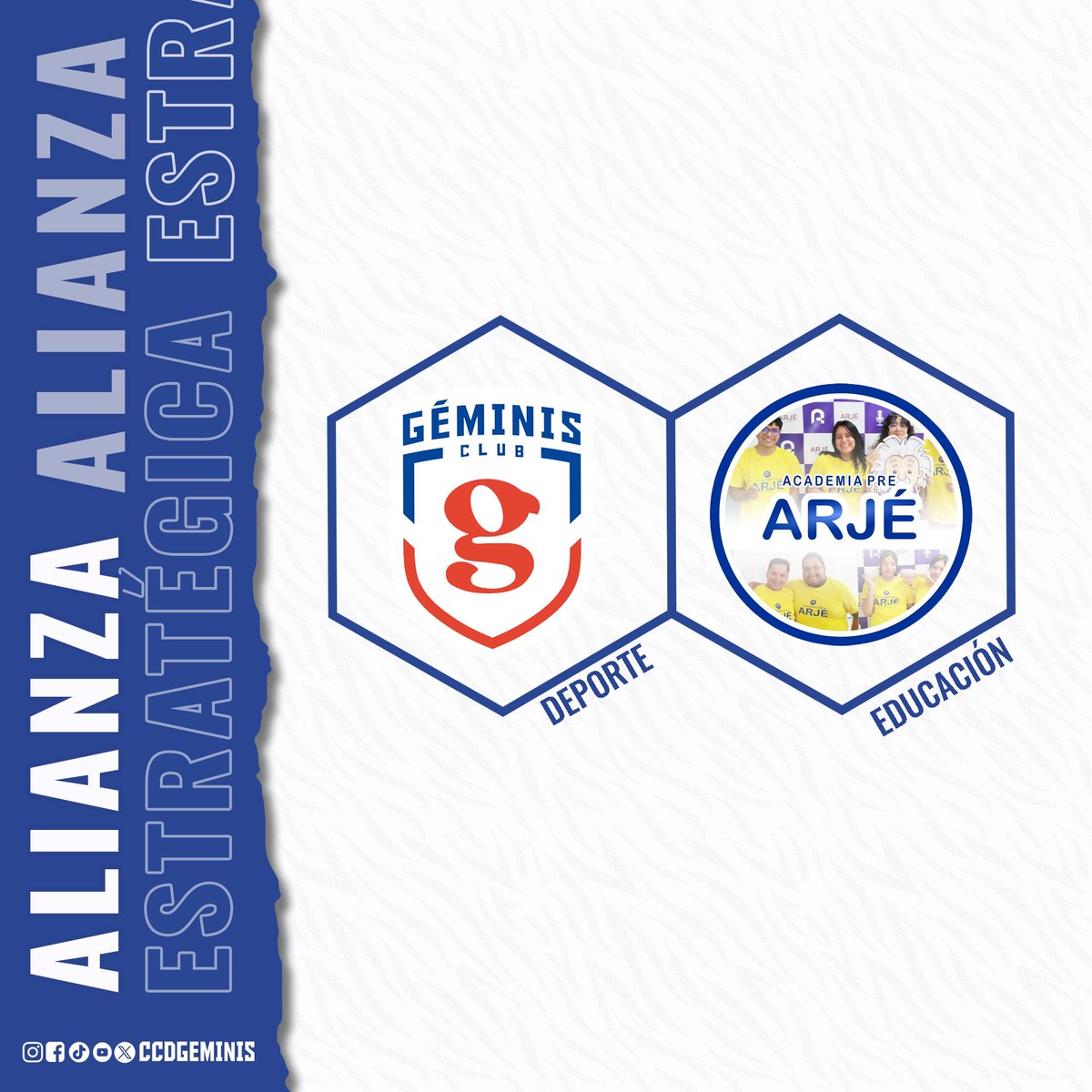 CCDGeminis's tweet photo. ¡𝗔𝗹𝗶𝗮𝗻𝘇𝗮 𝗘𝘀𝘁𝗿𝗮𝘁𝗲́𝗴𝗶𝗰𝗮! 📷📷📷⁣
Estamos muy contentos en anunciar esta alianza estratégica con la Academia  ARJÉ Perú que brinda preparación pre universitaria y potencia el desarrollo personal con Oratoria y Liderazgo. https://t.co/uvxeUfWMCY