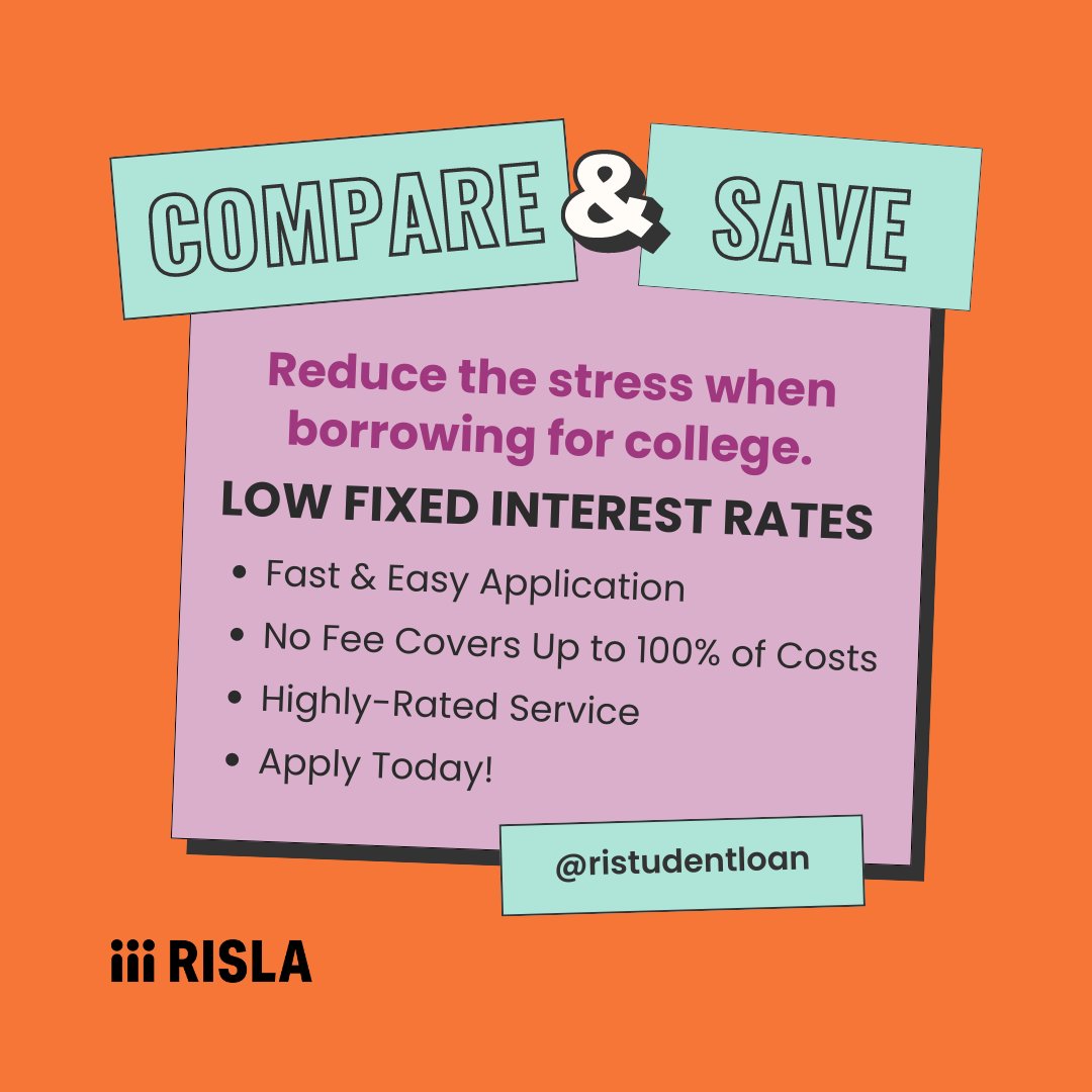 RIStudentLoan's tweet photo. RISLA offers some of the lowest fixed student loan rates nationwide. Compare & Save with RISLA.
🔗 https://t.co/nwQ6Ui9nvz
#risla #compareandsave #moneyforcollege #studentloans #highereducation https://t.co/2P6szMAcD1