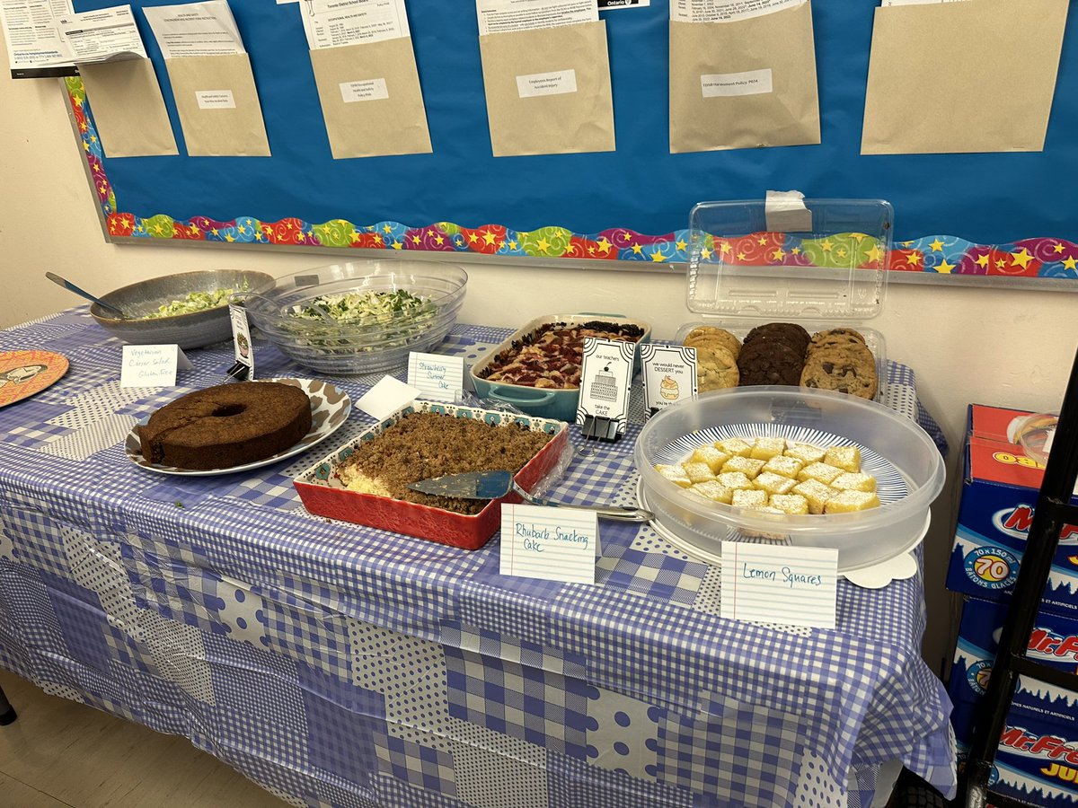 SummitHeightsPS's tweet photo. A very special thank you to our Summit Parent Council for the lovely Staff Appreciation Luncheon today! The food was delicious and the thoughtful &amp; whimsical gifts were much appreciated! @tdsb https://t.co/Dr2Oeb3y9i