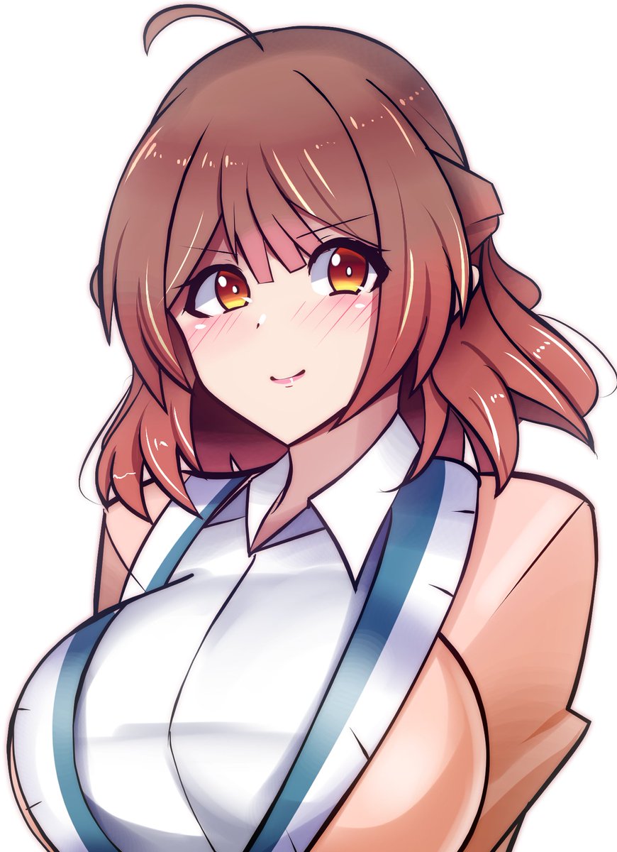 学園アイドルマスターの花海 佑芽ちゃんをささーっと描いてみました('ω') 