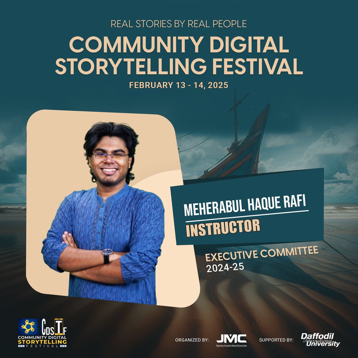 cdstf_2024's tweet photo. 👨💼 | Meet the brilliant minds behind the scenes - the Executive Committee members for the second season of the Community Digital Storytelling Festival - CDSTF, themed on 'Coastal Life'.
🎬 | The festival will be held on February 14-15, 2025.
#CDSTF2024 #CDSTF #DIU_CDSTF 🎬 https://t.co/3y5Gm04ajE