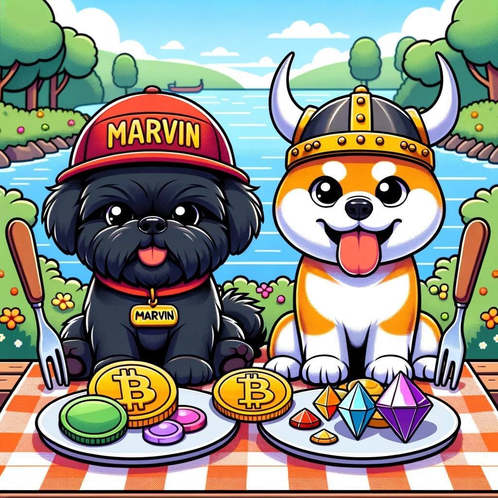MarvinInuCoin's tweet photo. These  dogs just wanna eat $MARVIN $FLOKI
#floki #marvin #elonsdog #flokisbrother https://t.co/vW83akx5wT