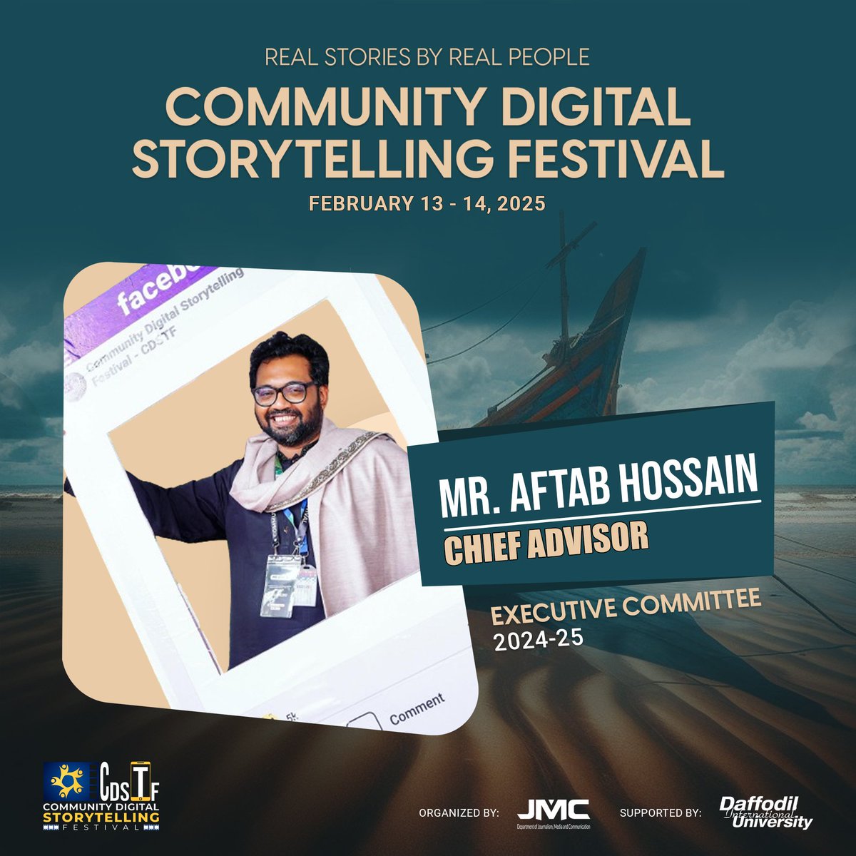 cdstf_2024's tweet photo. 👨💼 | Meet the brilliant minds behind the scenes - the Executive Committee members for the second season of the Community Digital Storytelling Festival - CDSTF, themed on 'Coastal Life'.
🎬 | The festival will be held on February 14-15, 2025.
#CDSTF2024 #CDSTF #DIU_CDSTF 🎬 https://t.co/3y5Gm04ajE