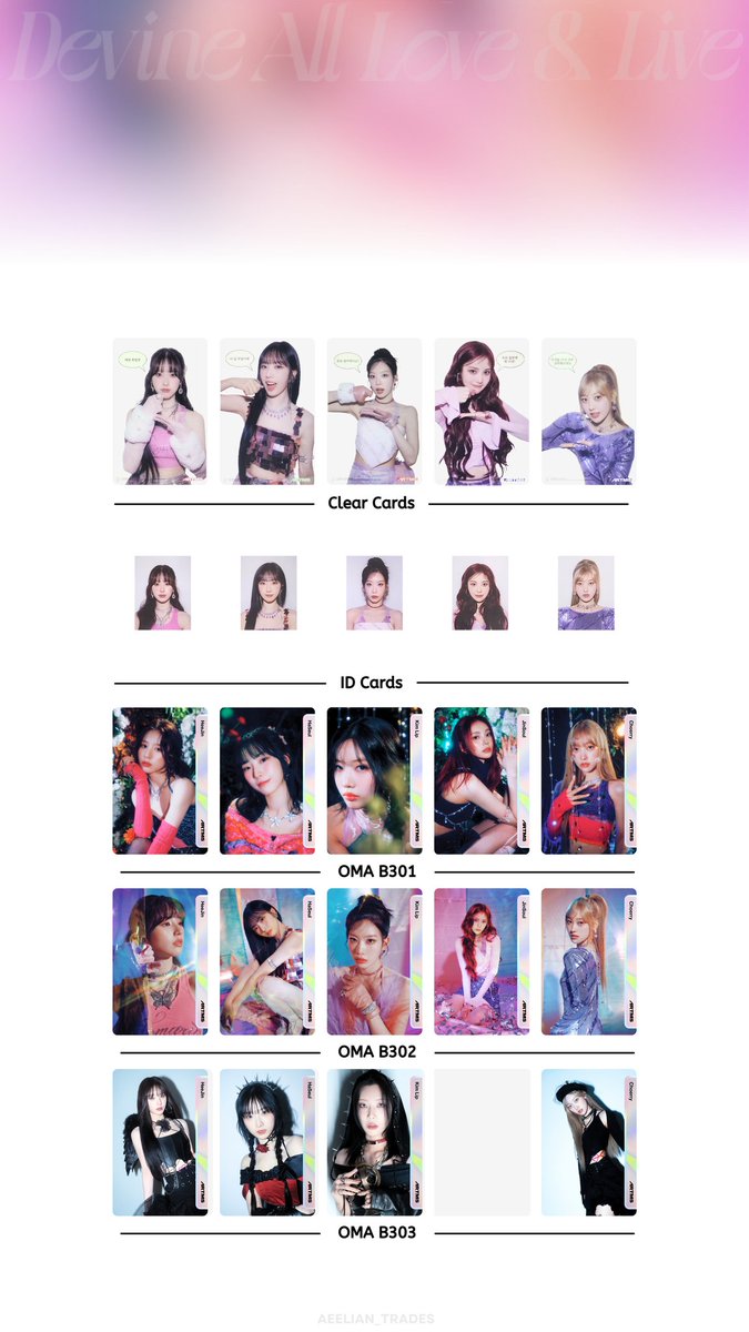 ARTMS Dall 'Devine All Love & Live' OT5 Album Template (Clear Card