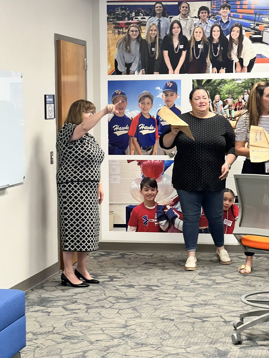 DrMeganBrown's tweet image. Every time we intentionally spend time building our team, it pays off!  Today’s icebreaker involved building paper airplanes and of course, a competition.  @ValleyParkSD strategic plan retreat has started off strong!  #limitlesslearning