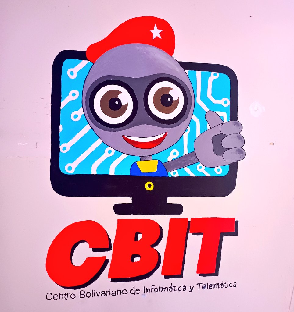 fundabitguaric2's tweet photo. Desde el G.E Lcdo Francisco Aranda se realizó la ambientación al Cbit a través de un nuevo mural del logo de los Centros Bolivarianos de Informática y Telemática, para realzar los valores de la Transformación Digital Educativa 🇻🇪🖥️🎨
@NicolasMaduro @Fundabit_

#PuebloMaduroEnPaz https://t.co/pYCMHknqdi