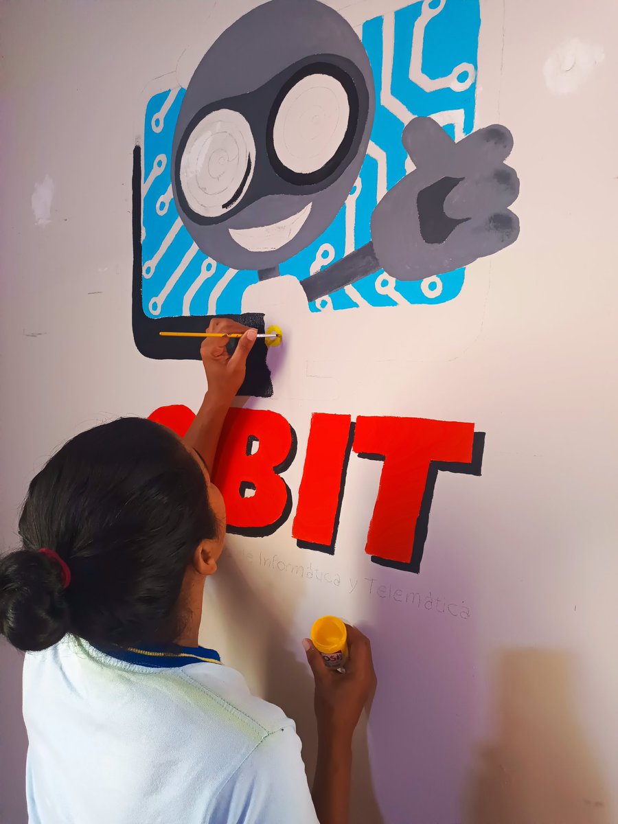 fundabitguaric2's tweet photo. Desde el G.E Lcdo Francisco Aranda se realizó la ambientación al Cbit a través de un nuevo mural del logo de los Centros Bolivarianos de Informática y Telemática, para realzar los valores de la Transformación Digital Educativa 🇻🇪🖥️🎨
@NicolasMaduro @Fundabit_

#PuebloMaduroEnPaz https://t.co/pYCMHknqdi