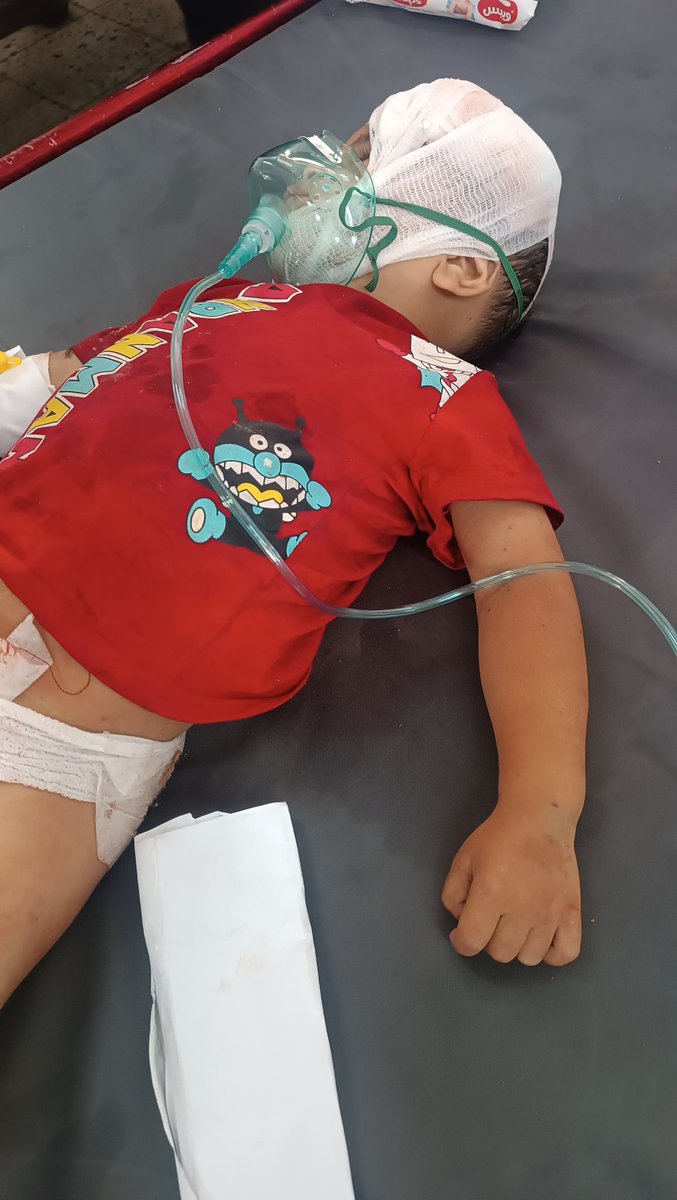 RamAbdu's tweet photo. Breaking: An Israeli drone bombed a group of children in the Zaytoun neighborhood east of Gaza, injuring at least 30 people, most of them children. https://t.co/1E94mCTsaS
