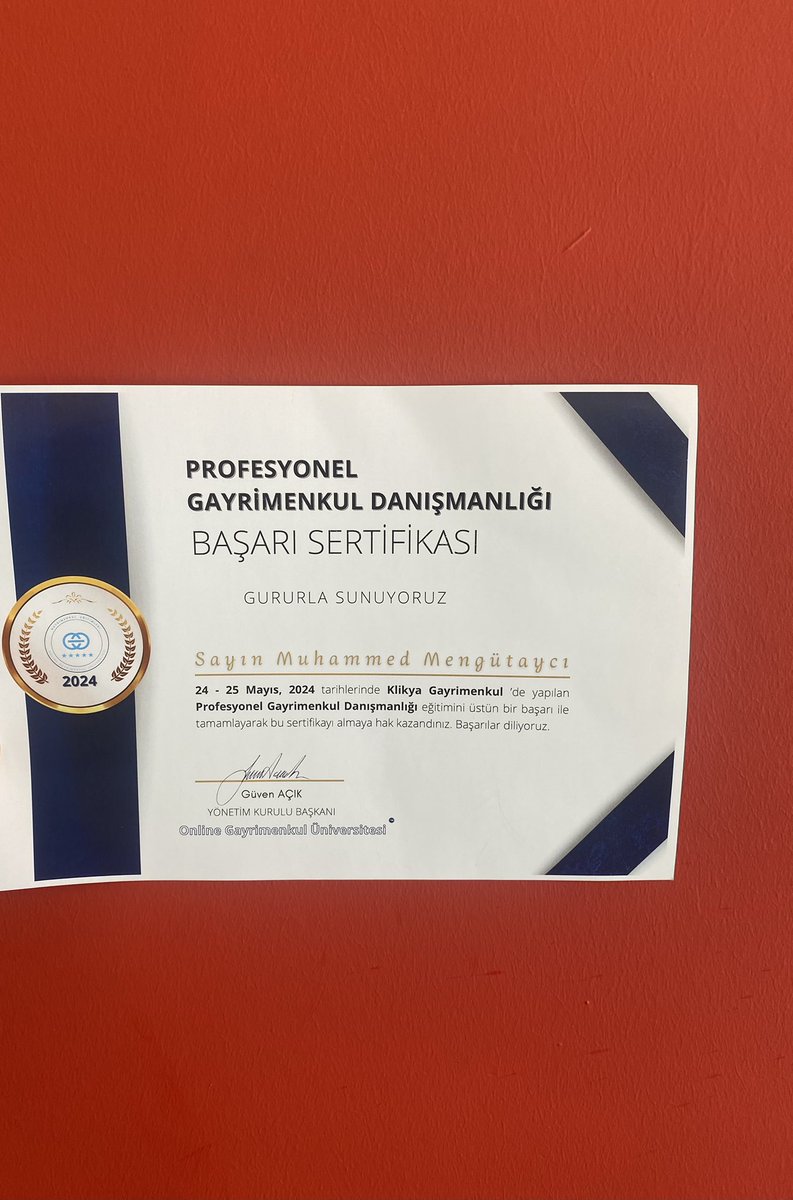 mimbeyadana's tweet photo. Başarımızı belgelendirdik .😎“İleri düzeyde gayrimenkul danışmanlığı” eğitimini bitirdik. Ofisim Klikya Gayrimenkul’e bize sağladığı bu ayrıcalıktan dolayı çok teşekkür ederim. ☺️
Siz müşterilerimize en iyi hizmeti sunmak için gelişmeye ve öğrenmeye devam ediyoruz. #emlak #tügem https://t.co/AGY5aho4JO