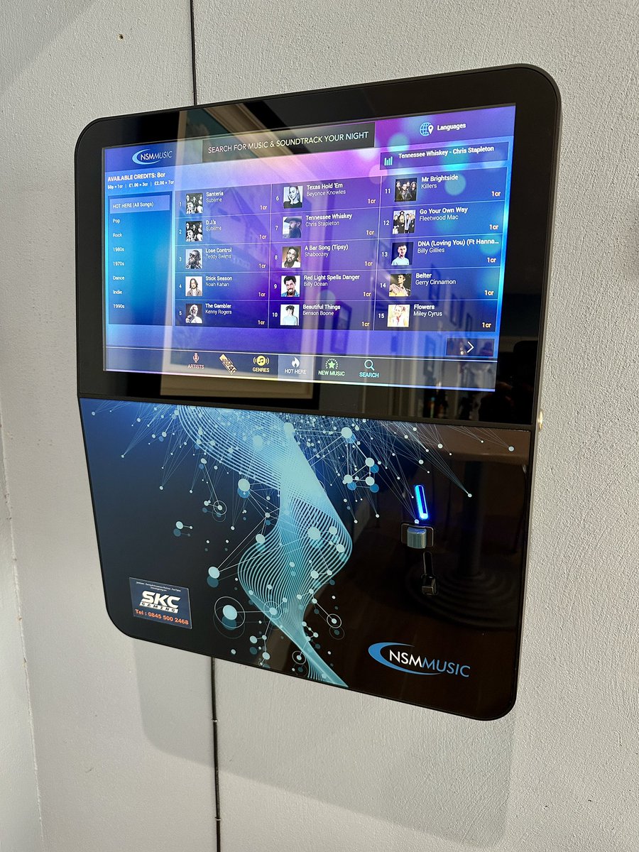 SKCGamingNI's tweet photo. NSM Atom Jukebox installed with a new customer this afternoon.

If you are looking for the latest machines, Jukebox or Pool table for your venue give us a call.

We supply equipment to Pubs, Clubs, Hotels, Gaming centres &amp; Betting shops across Northern Ireland.

0345 500 2468 https://t.co/hbxq4W5AcS