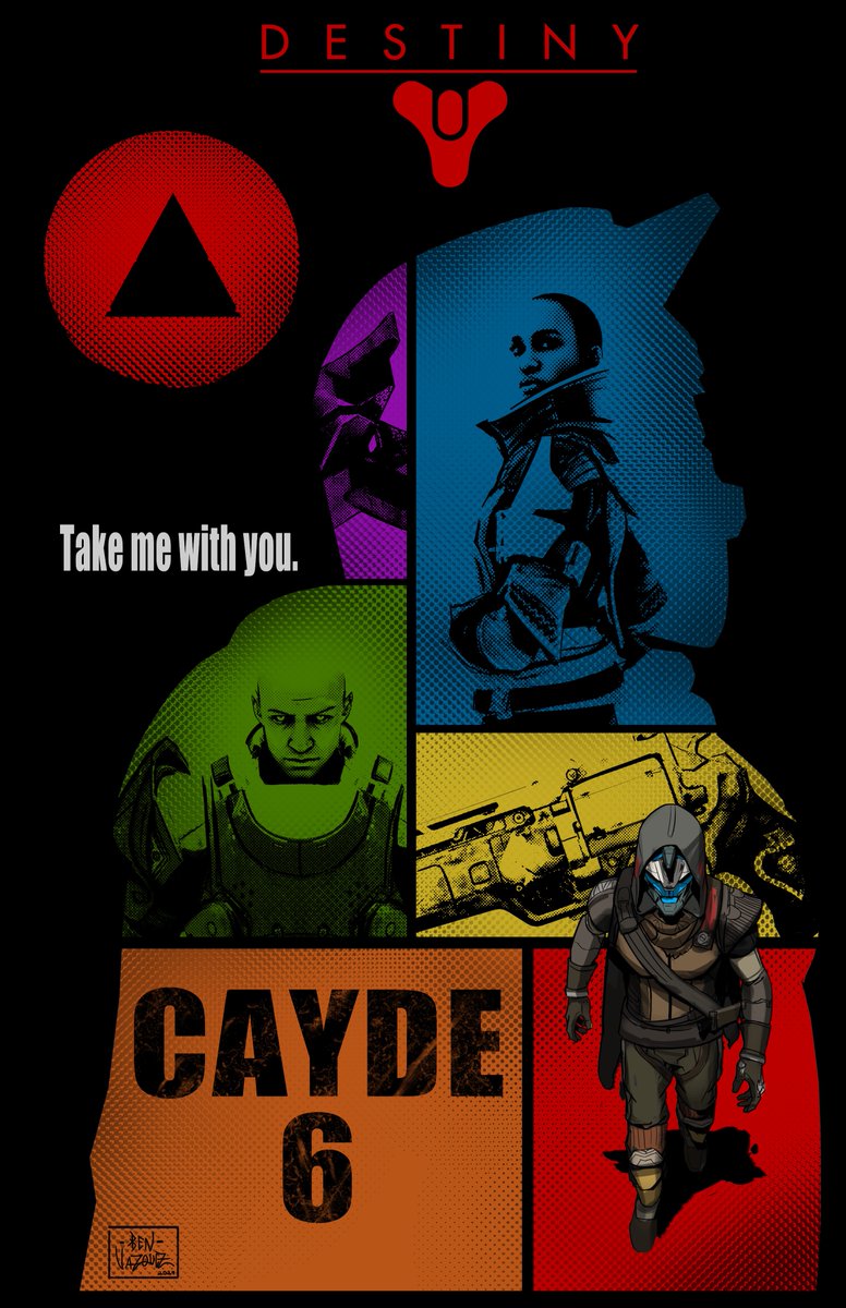 "Take me with you."

Based this off of a cowboy bebop shirt design, and thought it would make a cool Cayde-6 piece.

#Destiny2Art  #AOTW #Destiny2AOTW #Destiny2 #DestinyArt #Cayde6 #TheFinalShape