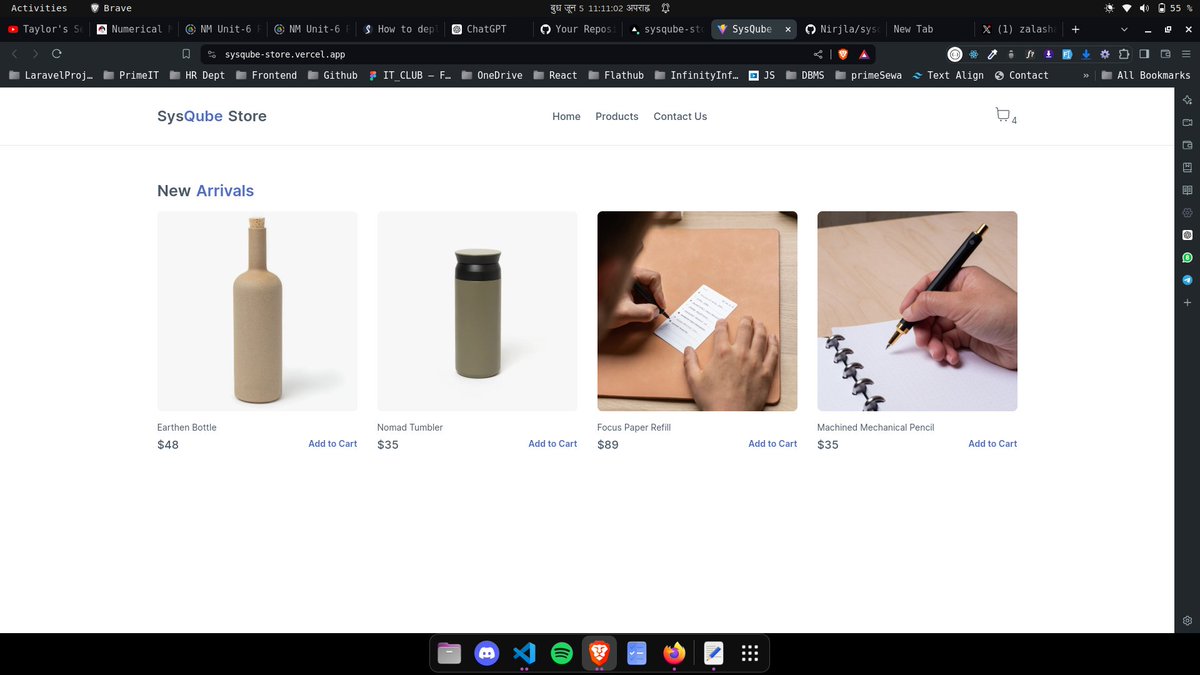 NirjalaShakya's tweet photo. Day 21 of 30:  finally completed the project also added cart functionality
checkout https://t.co/4EDjgsqq28 
#pitc30days #pitcfrontend #primeitclub https://t.co/jkBo5qHChD