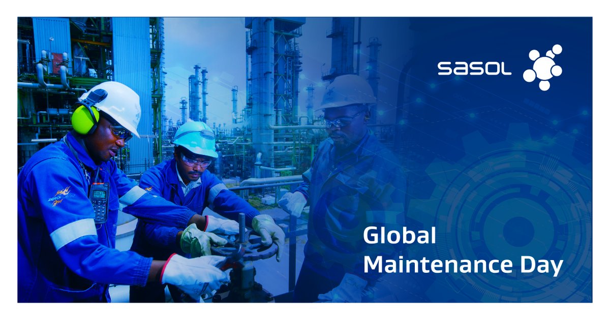SasolSA's tweet photo. #GlobalMaintenanceDay 9 June 2024 | Proper maintenance usually takes place behind the scenes, so we are not always aware of its importance. Read more https://t.co/581MumA3ur
#WeAreSasol #SasolinSociety #SAAMA https://t.co/JPsN5Ug98N