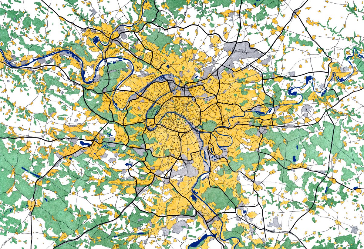 cpchabert's tweet photo. Le grand Paris et ses 11 millions d'habitants - encre et crayon sur papier - 112 x 77 cm 
--> https://t.co/0fADWZZa5J 

#map #carte #mapart #mindthemap https://t.co/GbP5SljfPa