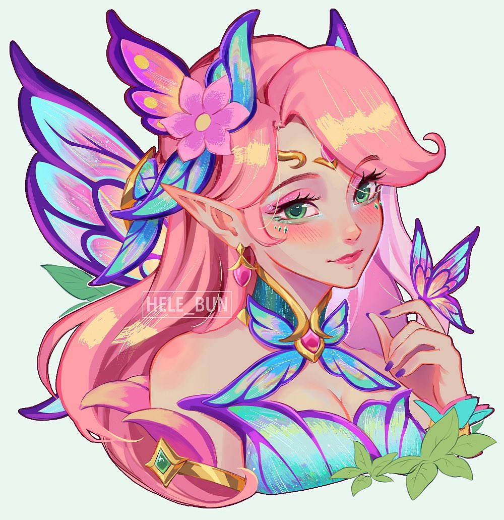 HeleBun's tweet photo. Faerie Court Lux is finished 💖🧚
Which fairy should I draw next? ✨

#leagueoflegends #leagueofart https://t.co/GzpcJ5OS2J