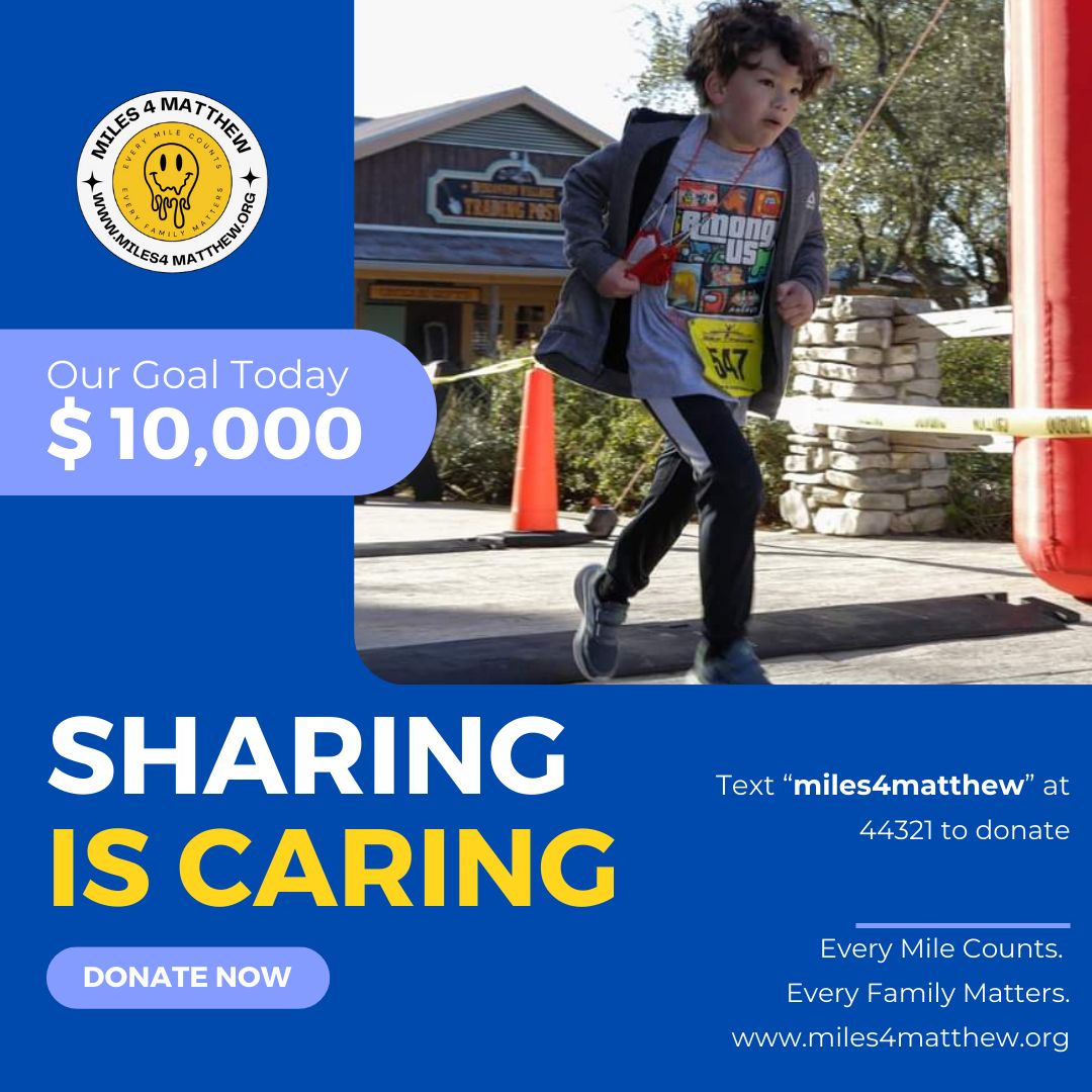 🧡 Support Miles 4 Matthew! 🧡
Your donations help with:
🏡 Mortgage Payments
🚗 Car Payments
🍽️ Restaurant Gift Cards
⛽ Gas Gift Cards
Every bit makes a difference! Thank you for your support. 💙
Save the date: Oct 19, 2024 – Inaugural 5K Family Fun Run/Walk! 🎃
#miles4matthew