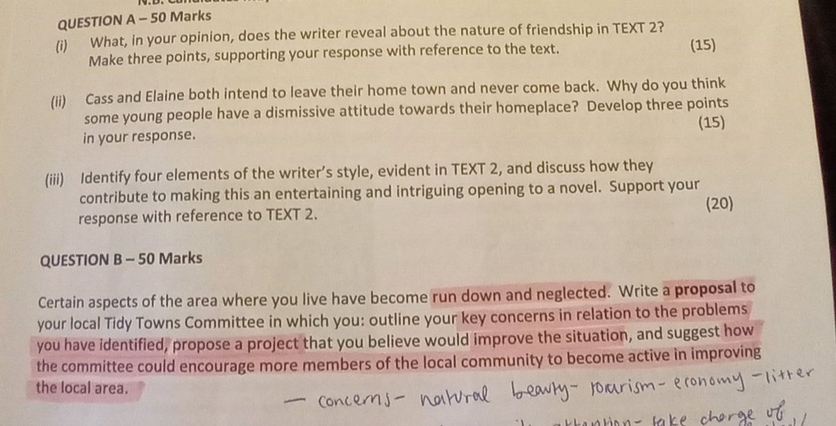 When you have inadvertently spent the last 2 years training  your daughter to answer English Paper 1 Question B!
#LeavingCert24
#DerelictDrogheda