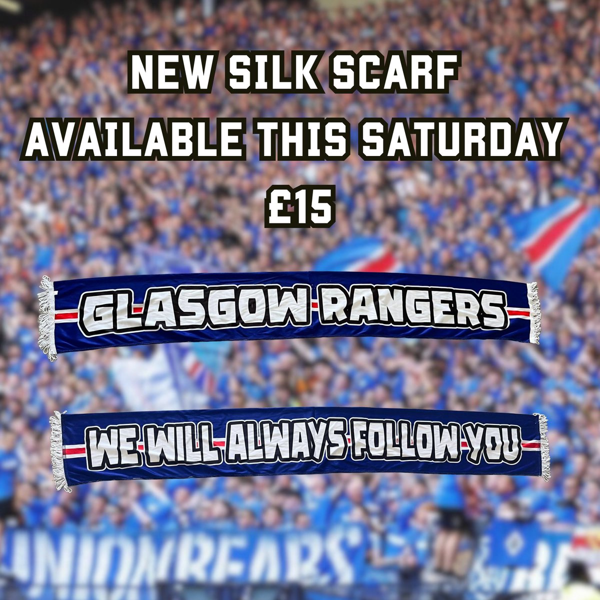 New silk scarf available at this Saturday’s Charity Football Tournament.