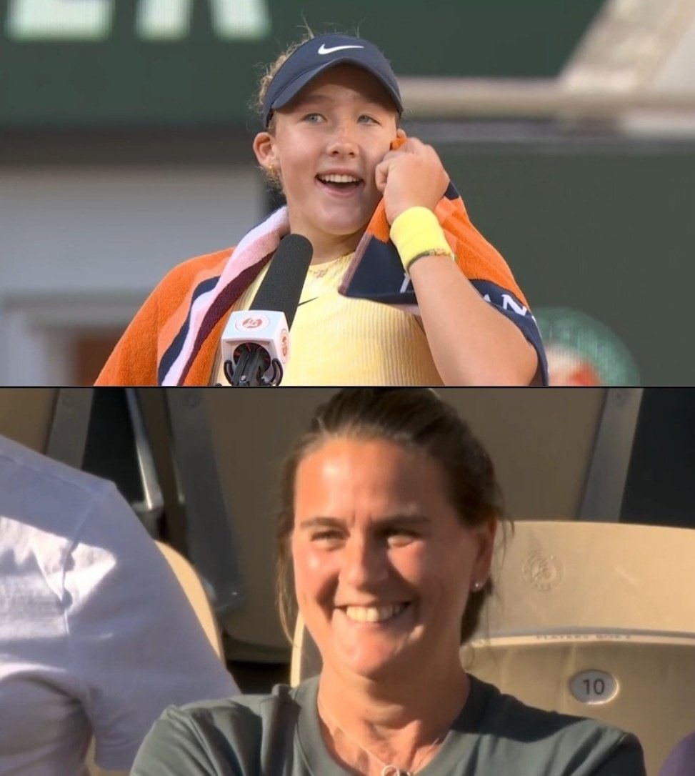 Mirra Andreeva after beating Sabalenka to reach 1st Slam SF

Wilander: “To learn the game isn’t easy. At 17 you know everything about tactics it seems to me. How did you learn that?

Mirra: “I kind of see the game and just play wherever I want. I don’t even have a plan”😂