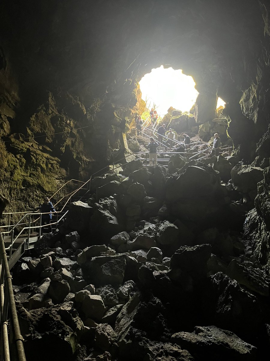 forestservice's tweet photo. #DYK Lava River Cave is a super popular recreation site on the @DesNatlForest in #Oregon - we recently modified the trail leading into the cave for better accessibility with #GAOA #LegacyRestorationFund #ForestServiceOnTheGo https://t.co/Dpe6JMOul8