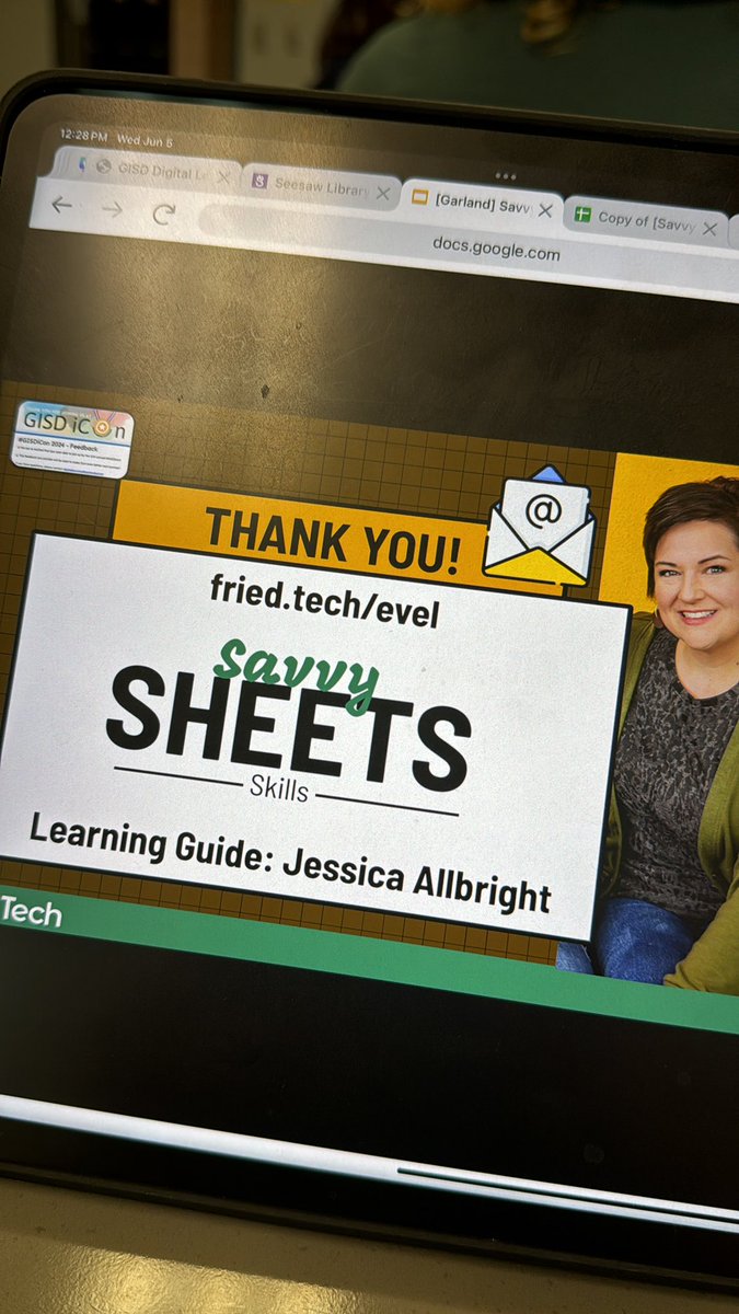 sujinmina1976's tweet photo. As a data nerd, Savvy Sheets was my absolute favorite! #GISDiCon https://t.co/84mOLPihtl