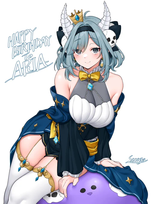 アリアさん誕生日おめでとうございます～!いつもありがとうございます!#花骸美術展#V線上のアリア 
