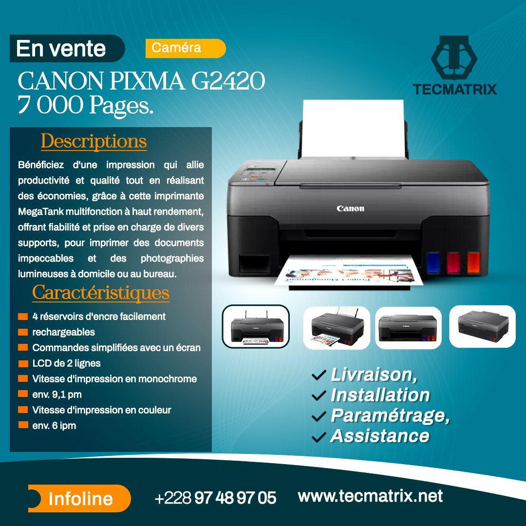 EdemKED's tweet photo. 180 000 FCFA.
Un petit robot pour une efficacité accrue. Très économique et moderne. C'est ce qu'il voit faut.

Livraison* et Installation*
Lomé - Togo
00228 91107968
#tgtwitos #meilleureimprimante #imprimantebureau  #imprimanteéconomique #228new https://t.co/0s7SGHRz2I