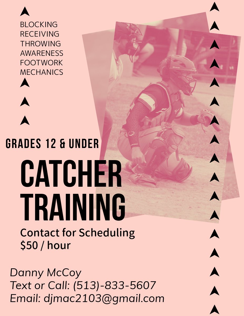 My name is Danny McCoy. I have 10+ years of experience as a catcher.  I welcome the opportunity to help develop your player's physical skills, mental strength, and leadership qualities.