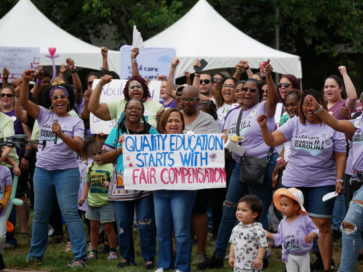 As federal childcare relief funding ends in less than six weeks; providers, parents, and advocates rallied at the NC legislature calling for funding to fill in the gap. MDC's own Laterria Lassiter spoke, advocating for programs at risk of closing. 

ednc.org/05-17-2024-chi…