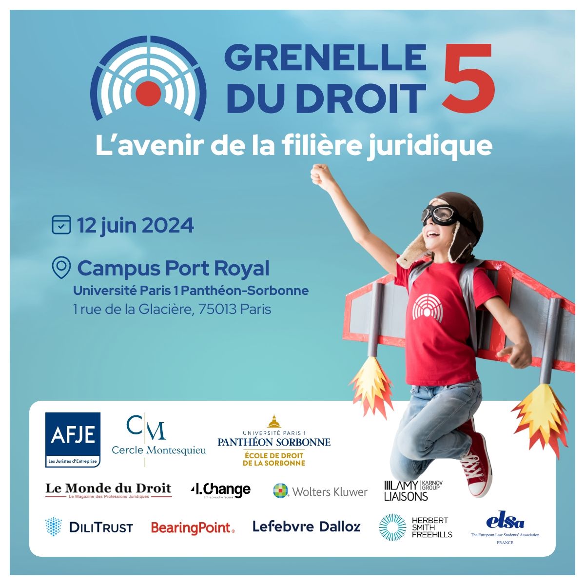⏳ J-7 #Événement | 🚀 Ne manquez pas la 5e édition du Grenelle du Droit, organisé par l’<a href="/AfjeAfje/">AFJE</a> et le <a href="/CercMontesquieu/">Cercle Montesquieu</a> qui se tiendra le mercredi 12 juin 2024 à <a href="/SorbonneParis1/">Université Paris 1 Panthéon-Sorbonne</a>. Cette rencontre annuelle, devenue un rendez-vous incontournable pour la communauté juridique