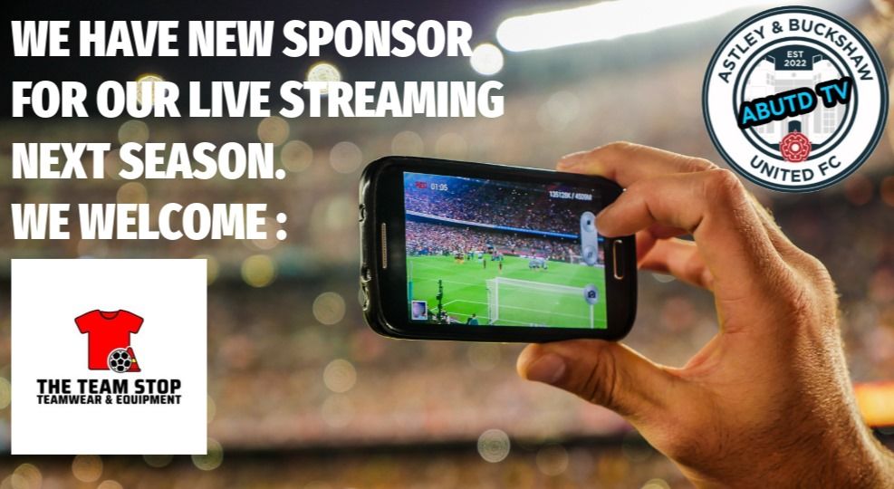 ABFC2022's tweet photo. 🚨 Exciting Sponsorship News! 🚨 

The Team Stop will be sponsoring our live streaming from next season in the West Lancashire Division One. This is a huge milestone for the club. Stay tuned! 
#TheTeamStop #LiveStreaming

@theteamstop
@westlancsleague
@bbclancssport https://t.co/9sG73R6nTf