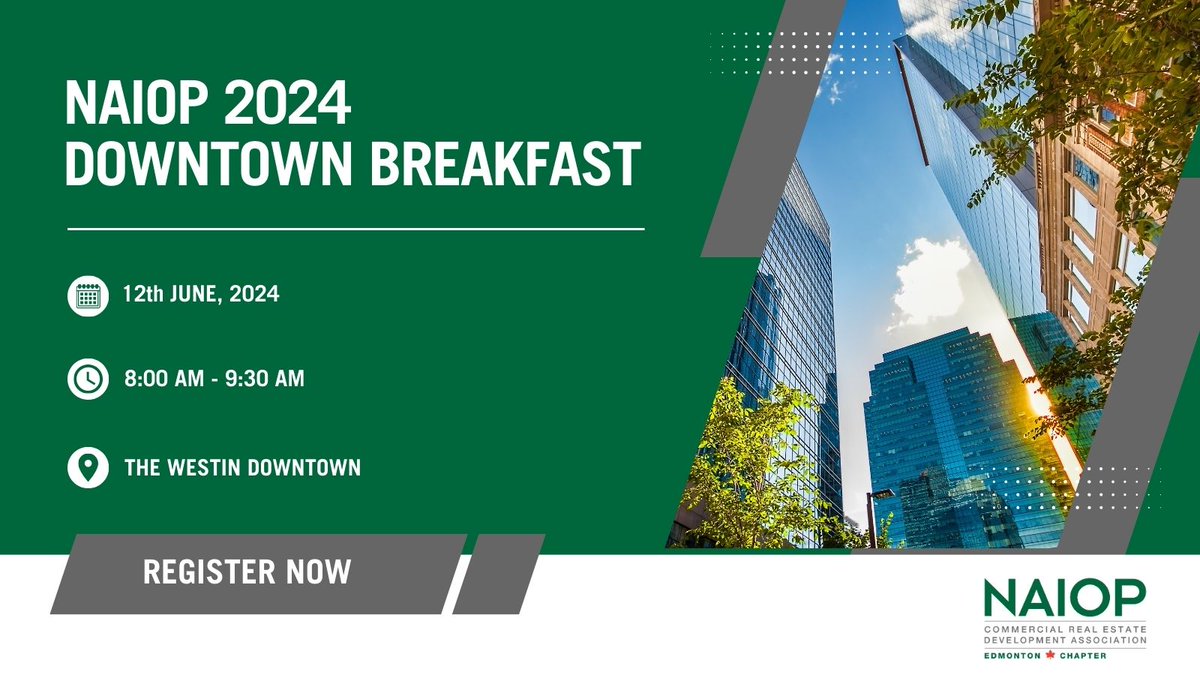 It's the last chance to register for our Downtown Breakfast!

Featuring a discussion on the past, present, and future of downtown Edmonton. 

We will look at what the city is doing right and where we can draw inspiration from other cities.

Register at:
eventbrite.ca/e/naiop-2024-d…