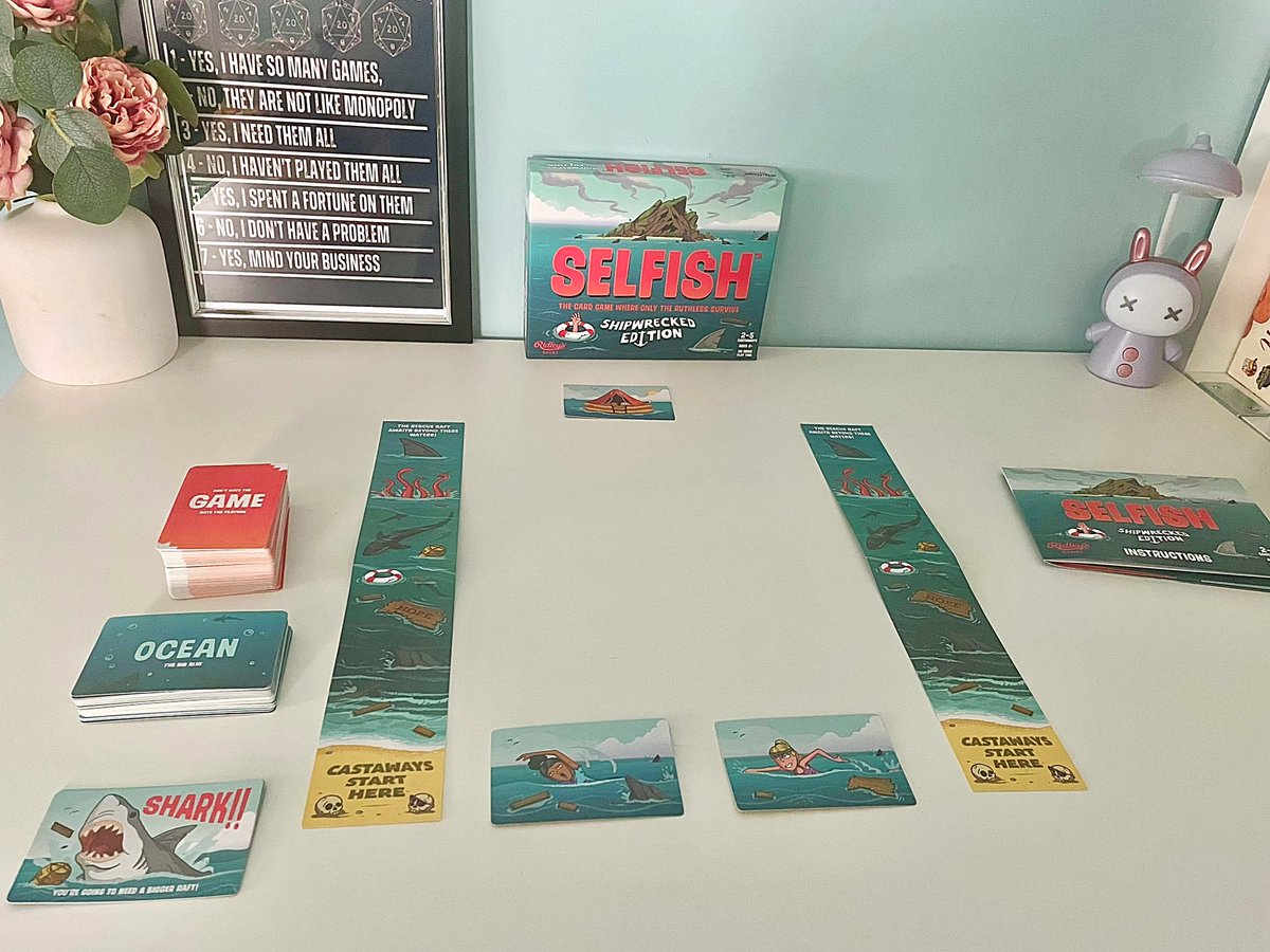 Getting ready to play <a href="/ridleysgames/">Ridley's Games</a> Selfish with the most diabolical person I know…

…my daughter!

It’s #selfishmonth so why not play a #selfishgame 😈