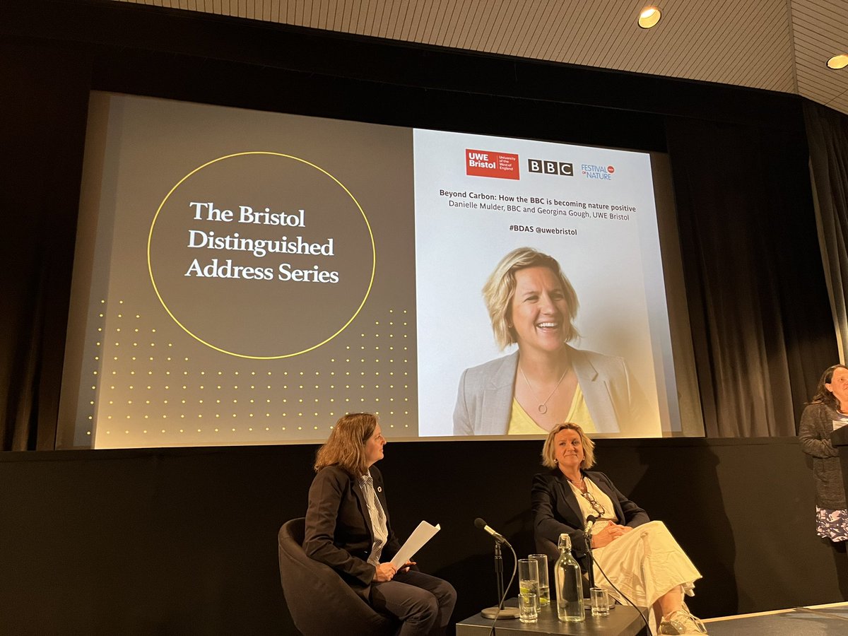 madstoy's tweet photo. Packed room @wshed for @UWEBristol #BDAS tonight in collaboration with @FestofNature. UWE’s own @GKGough and the BBC’s Sustainability Director Danielle Mulder. https://t.co/hyON2OjZet