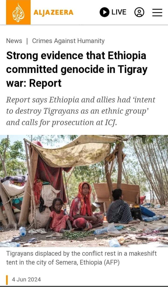 There is compelling evidence that Ethiopian forces committed genocidal acts during the Tigray war. <a href="/StateDept/">Department of State</a> <a href="/UNGeneva/">United Nations Geneva</a> <a href="/AUC_PAPS/">African Union Political Affairs Peace and Security</a>  <a href="/AU_WGYD/">African Union Women, Gender & Youth Directorate</a> <a href="/JosepBorrellF/">Josep Borrell Fontelles</a> <a href="/SecBlinken/">Secretary Antony Blinken</a> <a href="/michaelrulli/">Michael Rulli</a> <a href="/SFRCdems/">Senate Foreign Relations Committee</a> <a href="/eu_eeas/">European External Action Service - EEAS 🇪🇺</a> <a href="/EUatUN/">🇪🇺EU at UN-NY</a> <a href="/USAmbUN/">Ambassador Mike Waltz</a> <a href="/amnesty/">Amnesty International</a> <a href="/eu_echo/">EU Civil Protection & Humanitarian Aid 🇪🇺</a> <a href="/coe/">Council of Europe</a> <a href="/hrw/">Human Rights Watch</a> <a href="/MikeHammerUSA/">Mike Hammer</a> <a href="/USAmbUN/">Ambassador Mike Waltz</a> <a href="/AU_WGYD/">African Union Women, Gender & Youth Directorate</a>