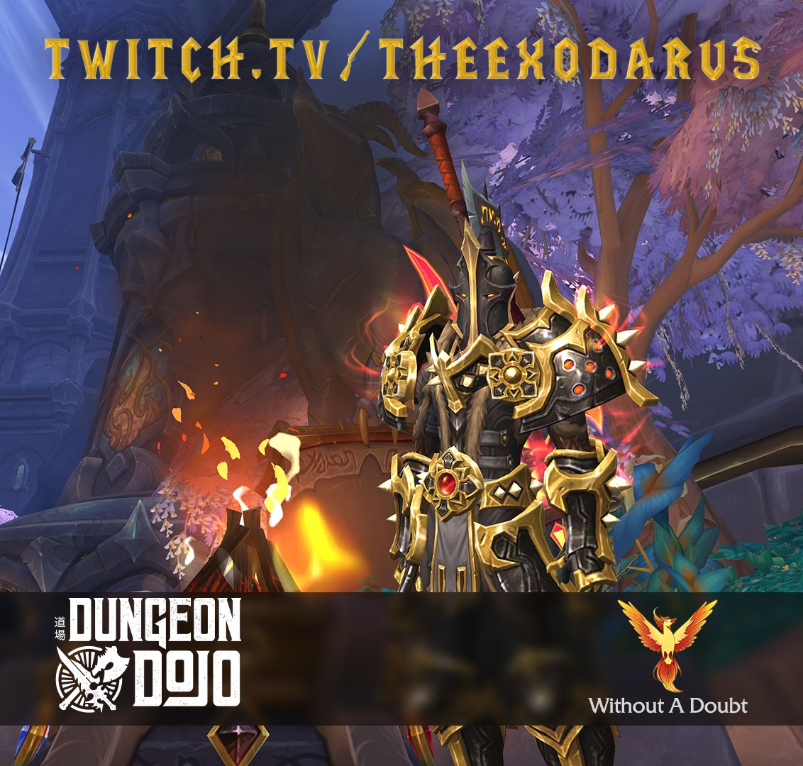 TheExodarus (@theexodarus) on Twitter photo It's mythic vault nigh ton World of Warcraft live over at       
twitch.tv/theexodarus 
#WoW_Partner #ComplexUnity #Pleborians #dungeondojo #WADGaming It's mythic vault nigh ton World of Warcraft live over at       
twitch.tv/theexodarus 
#WoW_Partner #ComplexUnity #Pleborians #dungeondojo #WADGaming