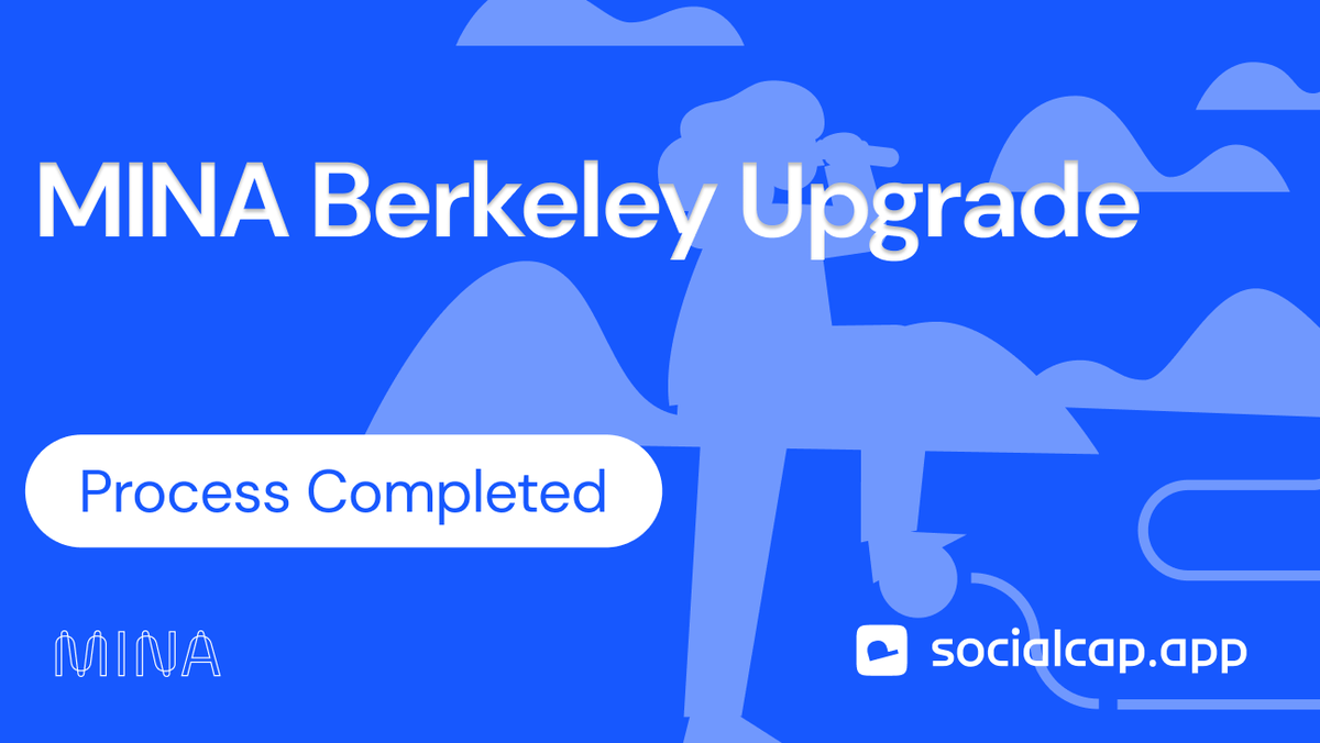 socialcap_'s tweet photo. Congratulations to @MinaProtocol for the long awaited Berkeley Upgrade!✨

Let's take a look at some of the milestones reached so far:

✅Stop transaction slot
✅Stop Network slot
✅Berkeley package released (3.0.0)
✅First Berkeley block on mainnet https://t.co/LymESi8bjA