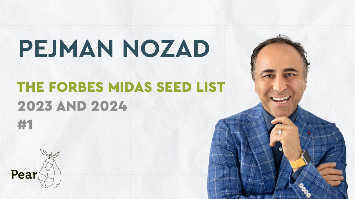 We're so proud of <a href="/pejmannozad/">Pejman Nozad</a> for earning the top spot on the <a href="/Forbes/">Forbes</a> Midas Seed List for the second year in a row. This list recognizes the top 25 seed investors globally. 

You can see the full list here:
forbes.com/lists/midas-se…