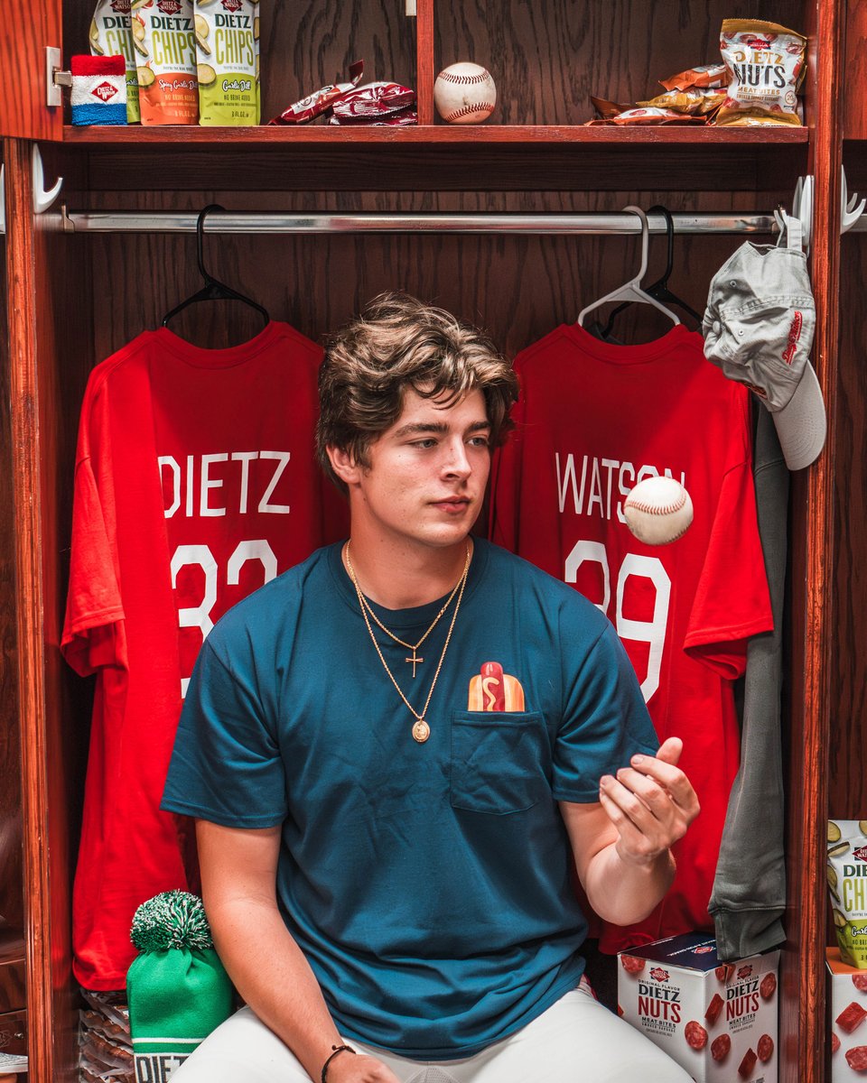 DietzandWatson's tweet photo. A match made in hot dog heaven. We’re pumped to announce our partnership with college pitcher Hunter Dietz! Stay tuned for some 🔥 content with our new favorite southpaw. https://t.co/Qlnn3TBXHj