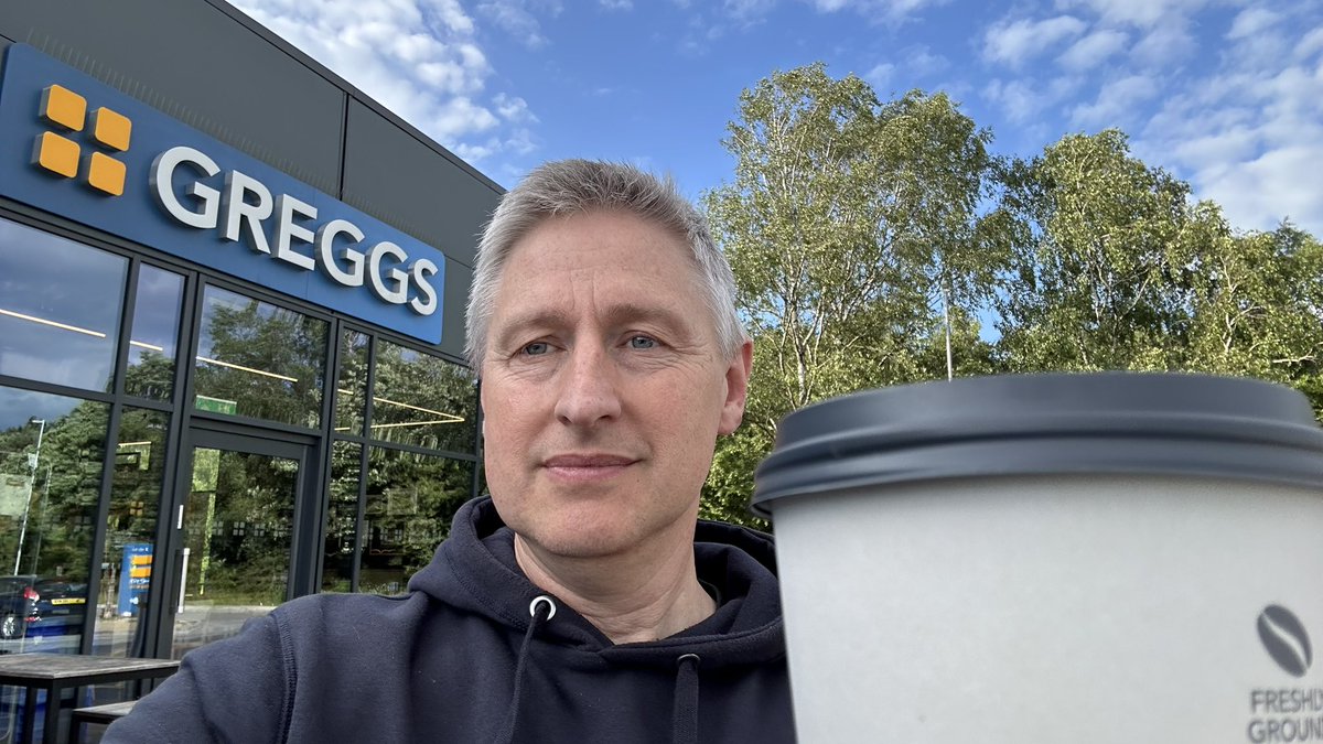 PixelatedDad's tweet photo. @Monzo thank you for my @GreggsOfficial Perk! It’s going down lovely ♥️♥️ #MonzoPerks 😉 https://t.co/jsvuf03fRP
