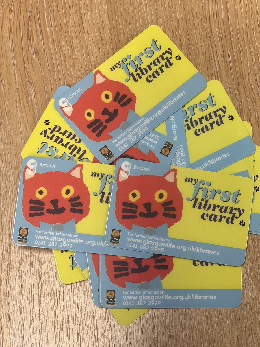 StCharlesGla's tweet photo. So excited that the @GlasgowLib #LibraryCards have arrived for our #PreEntry children. Our new intake for August can now take part in the #SummerReadingChallenge and earn their first #HousePoints when they start Primary 1. We can’t wait to see who earns a certificate over the #SummerBreak! #WeLoveReading @scottishbktrust @literacyfor_ALL