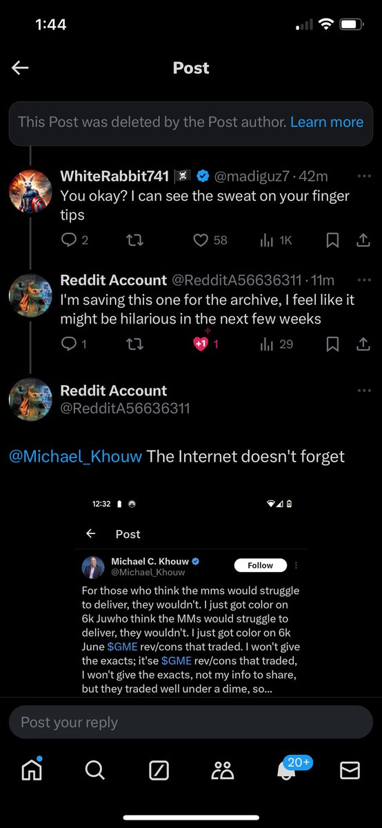 Ahahahah! He deleted it! 🤣 $GME #GME #GameStop