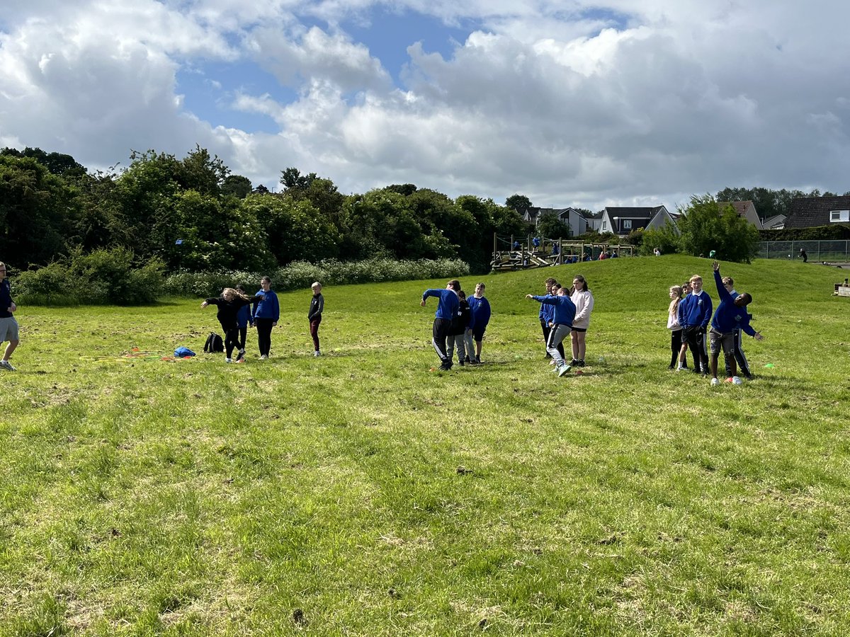 DeanburnP6HE's tweet photo. Our final activity today was rugby. The children enjoyed playing outdoors (between the showers ☔️) and especially liked practising their tackles using the giant pads. #DeanburnHealthWeek24 https://t.co/okphpluULb