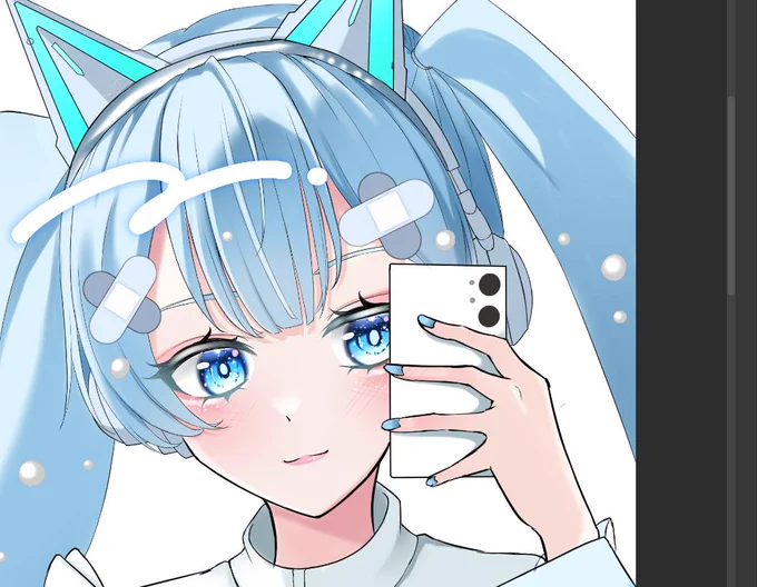 顔かわいく描けてる気がする～～ 