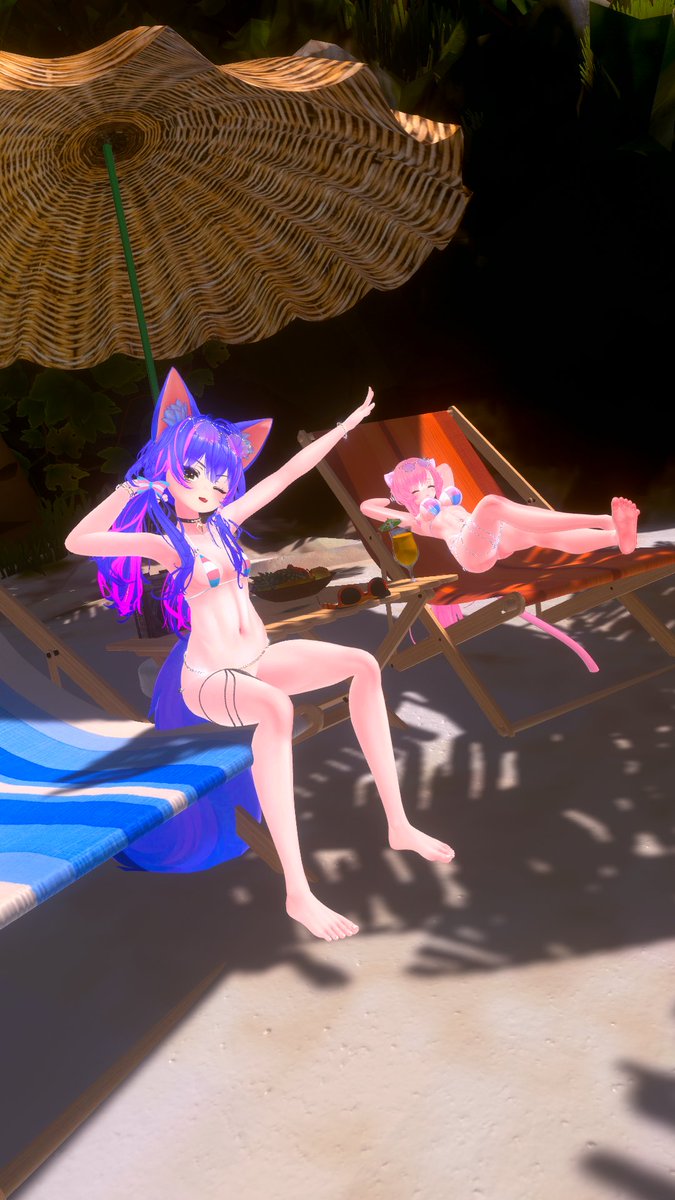 Even at the Beach <a href="/EmindaMeri/">EmindaMeri🏳️‍⚧️</a> has to keep up with my dumbassery a lot :3