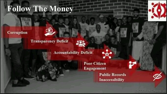 MoneyCameroon's tweet photo. Why do we follow the money?

To correct social malpractices that cripple administration and the society at large, so as to ensure sustainable development. 

#knowyourbudget #demandaccount #promotesustainability https://t.co/o8ezk9Yhqx