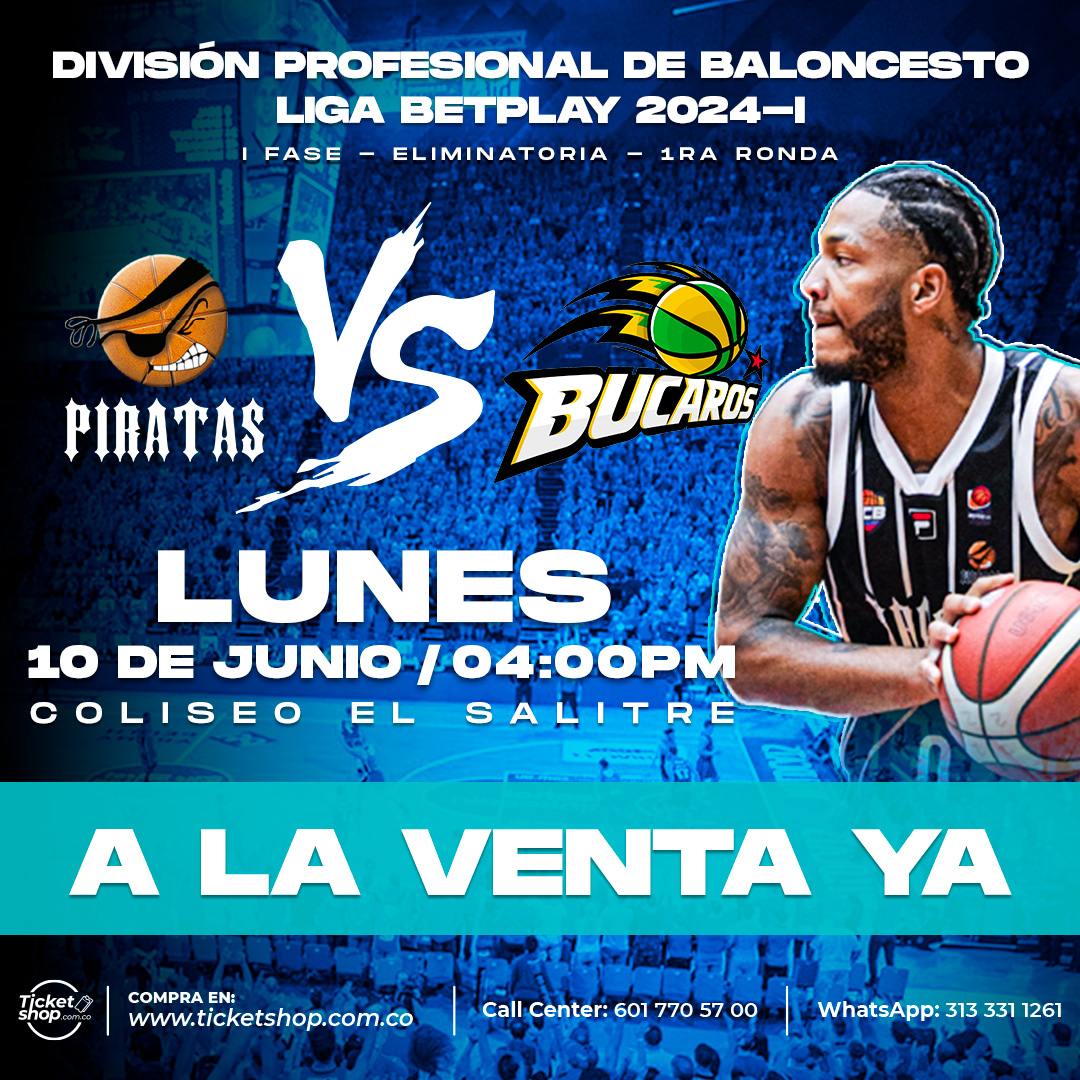 Compra tus entradas ahora en   ticketshop.com.co

<a href="/PiratasBogota/">Piratas Bogotá</a>