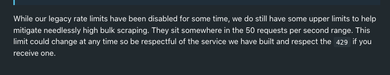 codewiwi's tweet image. Looking for some movie api database i stumbled upon this paragraph. Remember to respect the 429!!

This is the api if anyone is interested
Rate Limiting (themoviedb.org)